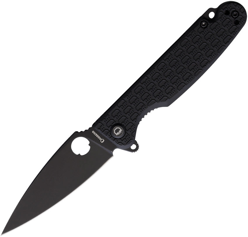 Daggerr Knives Florin Linerlock Blackout FRN Folding 8Cr14MoV Pocket Knife FLMNBKBW